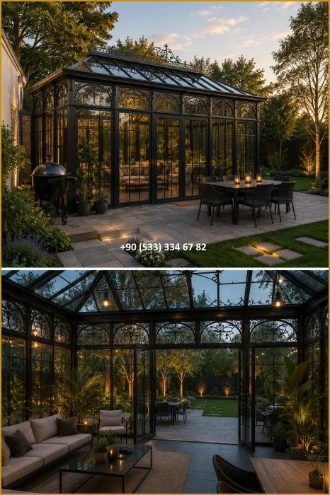 KIŞ BAHÇESİ-GAZEBO-FERFORJE KIŞ BAHÇESİ-KAMELYA-FERFORJE KAMELYA mod9031