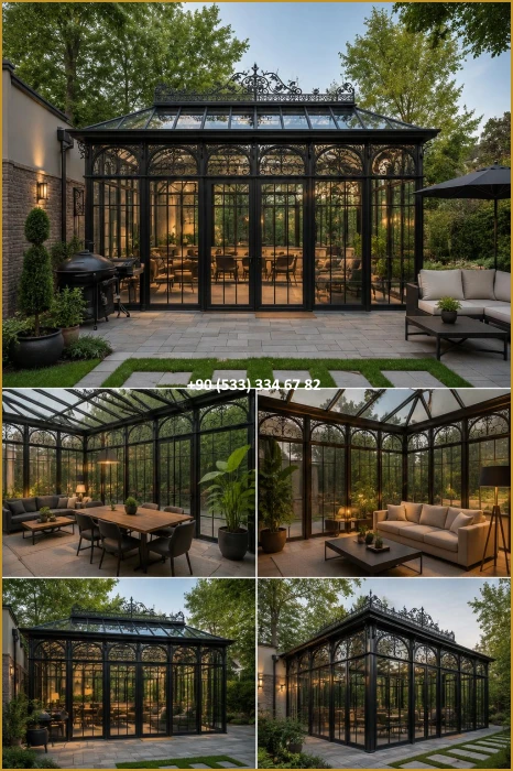 KIŞ BAHÇESİ-GAZEBO-FERFORJE KIŞ BAHÇESİ-KAMELYA-FERFORJE KAMELYA mod9032