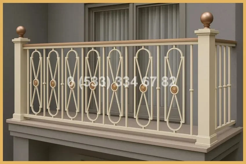Balkon Korkuluk Modelleri-Balkon Korkulukları-Ferforje Demir Balkon Korkuluğu