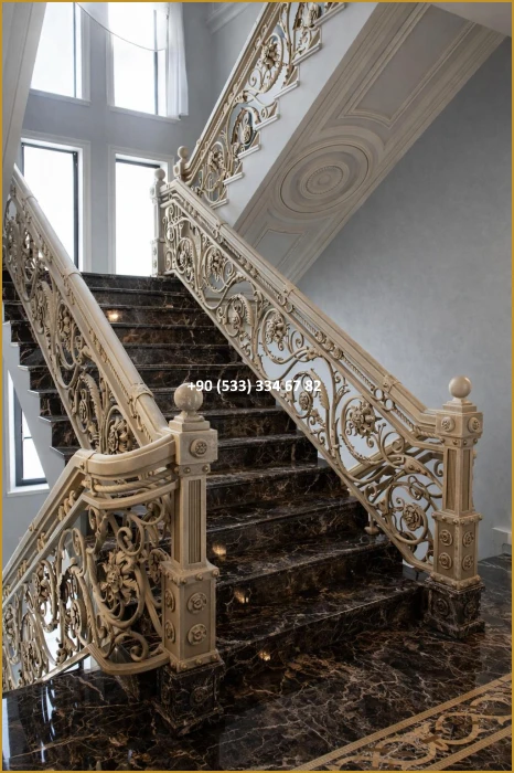 MERDİVEN KORKULUKLARI- MERDİVEN KORKULUK TASARIMI- FERFORJE MERDİVEN KORKULUK MODELLERİ mod8693