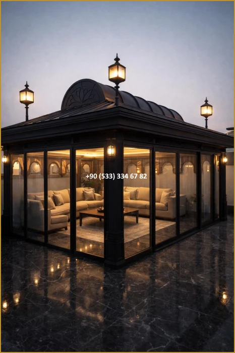 KIŞ BAHÇESİ-GAZEBO-FERFORJE KIŞ BAHÇESİ-KAMELYA-FERFORJE KAMELYA