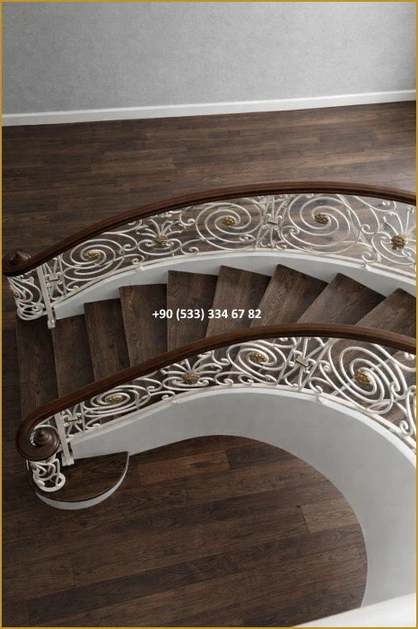 MERDİVEN KORKULUKLARI- MERDİVEN KORKULUK TASARIMI- FERFORJE MERDİVEN KORKULUK MODELLERİ mod8636