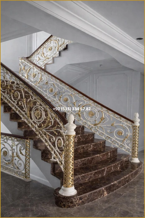 MERDİVEN KORKULUKLARI- MERDİVEN KORKULUK TASARIMI- FERFORJE MERDİVEN KORKULUK MODELLERİ mod8686