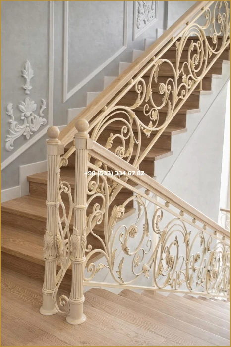 MERDİVEN KORKULUKLARI- MERDİVEN KORKULUK TASARIMI- FERFORJE MERDİVEN KORKULUK MODELLERİ mod8711